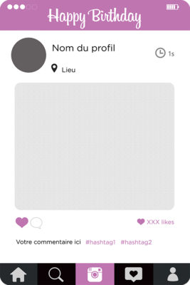 Cadre Instagram personnalisable photobooth