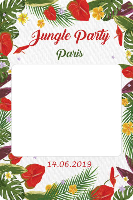 Cadre a selfie geant personnalise jungle