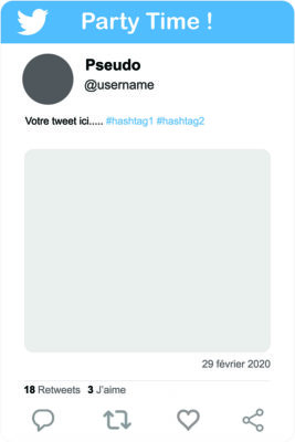 Cadre a selfie geant Twitter personnalisable