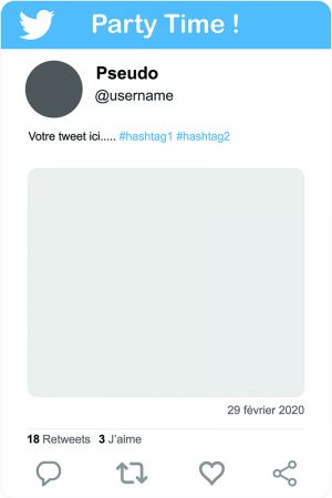 Cadre a selfie geant Twitter personnalisable
