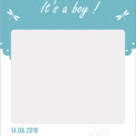 Cadre photobooth personnalise baby shower garcon