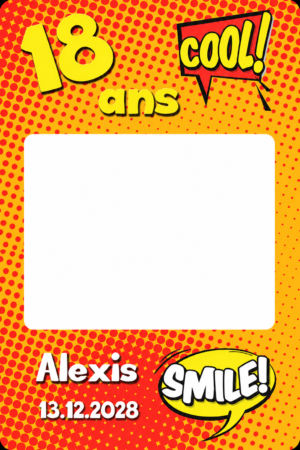 Cadre-photobooth-comics-jaune-popart
