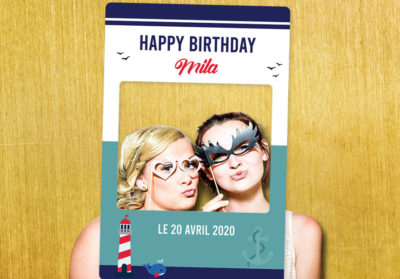 cadre photobooth personnalisable thème marin