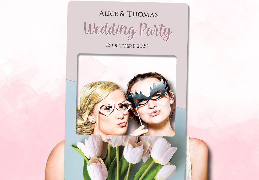 cadre photobooth mariage decoration fleurs