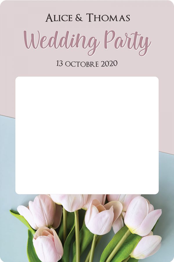 cadre photobooth mariage decoration tulipes