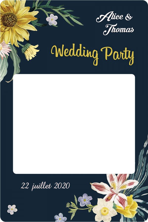 Cadre photobooth animation mariage decoration tournesols