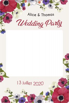 Cadre photobooth mariage decoration florale springtime