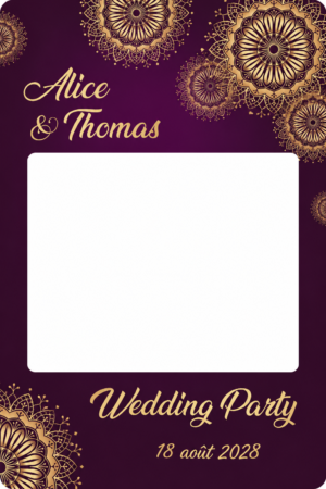 Cadre-photobooth-personnalisable-mariage-violet-or-bis