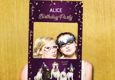 Cadre photobooth cadeau anniversaire passion chiens