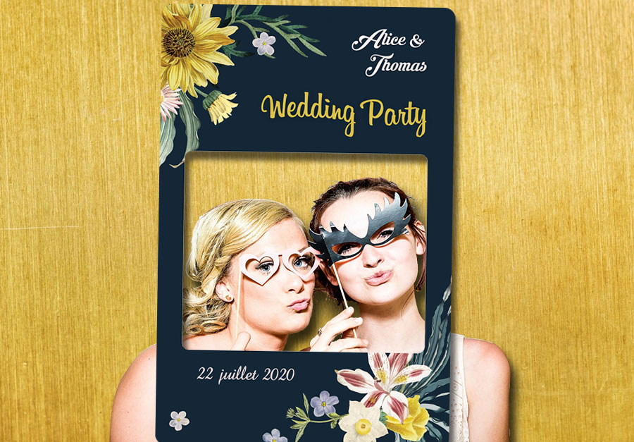 cadre selfie animation mariage decoration tournesols