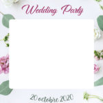Cadre Photobooth personnalisable - Romance florale