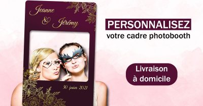 cadre-photobooth-mariage-personnalisable-decoration-rouge-bordeau-or