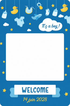 Cadre-photobooth-animation-baby-shower-garcon-boy-bienvenue