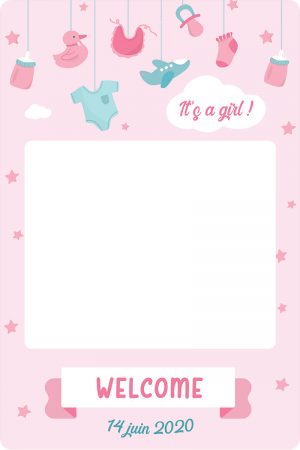 cadre photobooth organisation baby shower fille