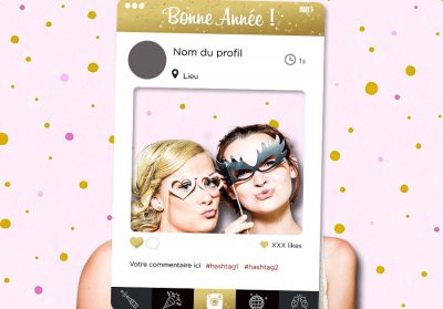 cadre photobooth polaroid instagram reveillon nouvelle annee