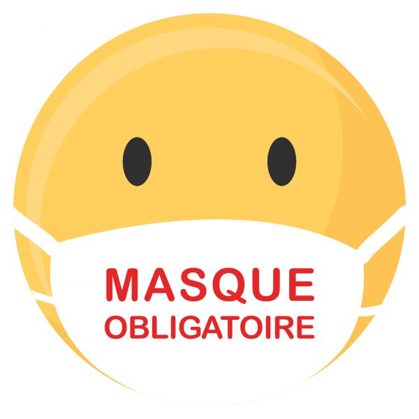 adhesif vitrine masque obligatoire covid coronavirus