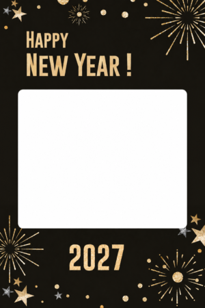 Cadre photobooth reveillon nouel an 2027