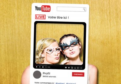cadre photobooth polaroid Youtube personnalisable