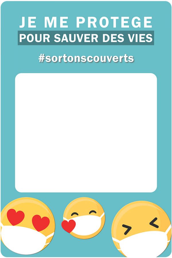 cadre photobooth support communication covid coronavirus masque obligatoire