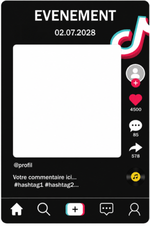 Cadre photobooth tiktok a personnaliser