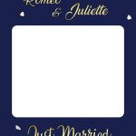 Cadre Photobooth personnalisable - Sakura or & bleu