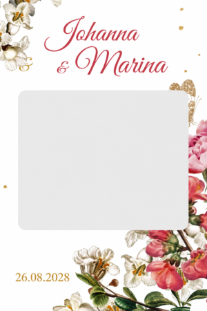 Cadre Photobooth à personnaliser - Pastel Floral
