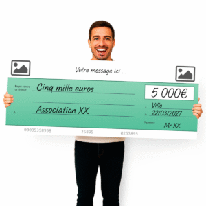 Cheque factice modele a personnaliser vert