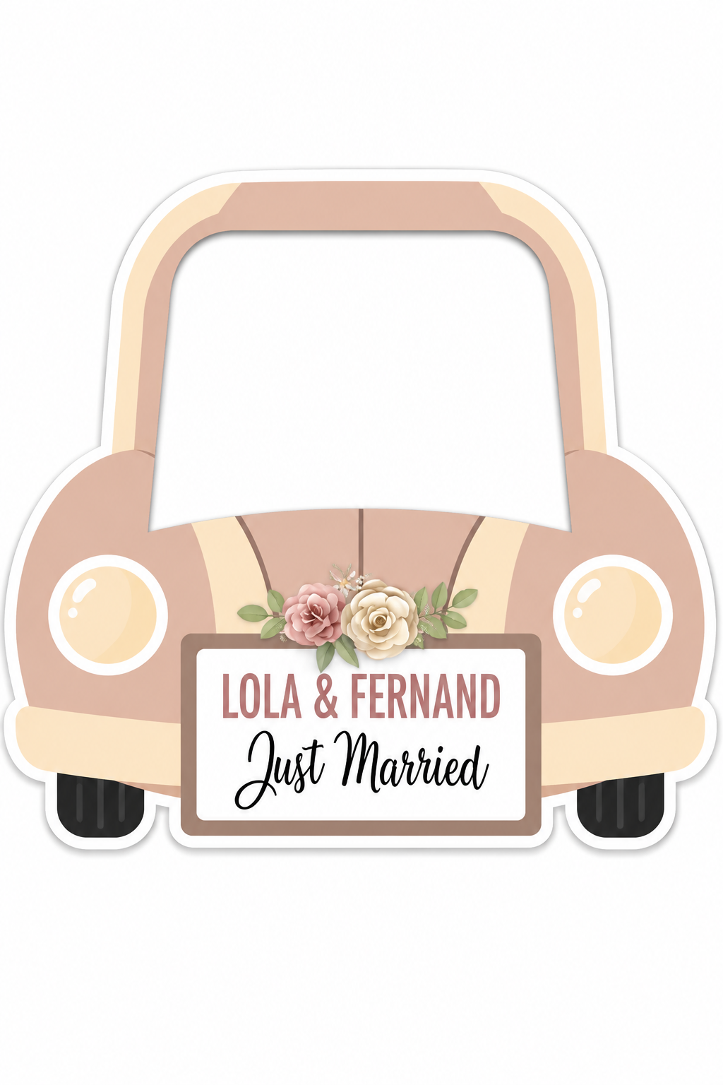 Photobooth Voiture des mariés - Beige