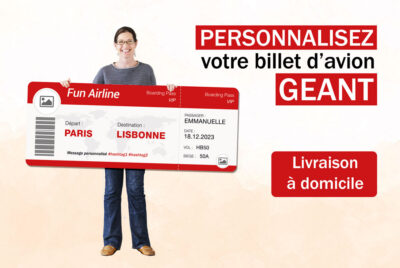 billet-avion-geant-rouge-personnalise-impression