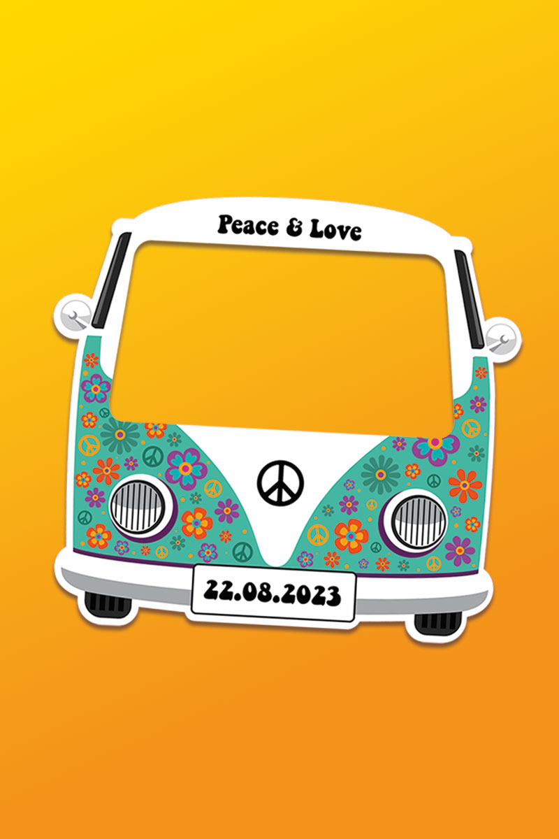 Accessoires pour photo de soirée Hippie - Photobooth Peace and love