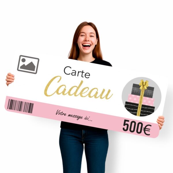 Carte cadeau geante personnalisable a offrir