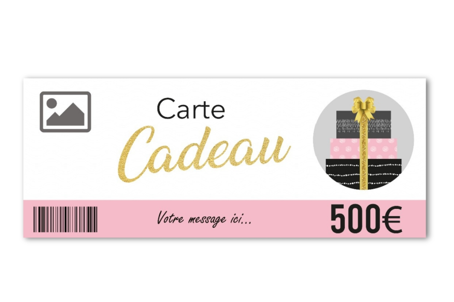 Cheque cadeau geant personnalisable impression