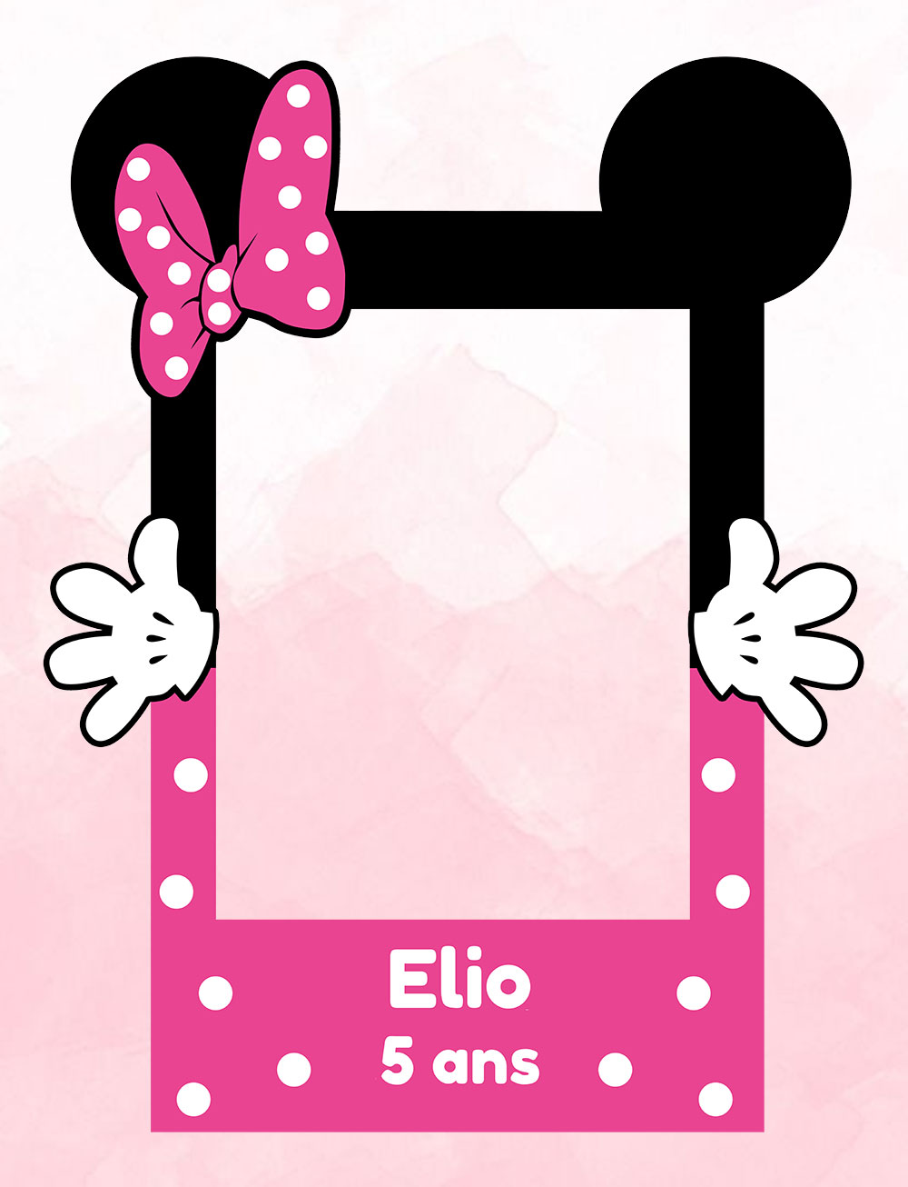 Cadre-photobooth-minnie-personnalise-anniversaire-enfant