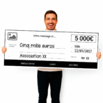 Faux chèque géant à personnaliser - création en ligne - Noir