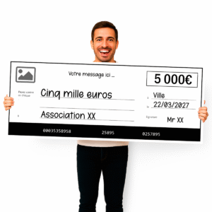Faux chèque géant à personnaliser - création en ligne - Noir