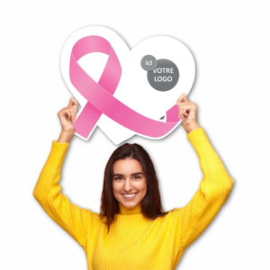 Ruban géant Octobre Rose personnalisable avec logo