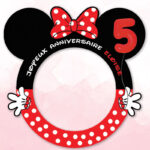 Cadre photobooth enfant - Minnie Rouge