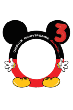 cadre-photobooth-mickey-anniversaire-enfant-3-ans