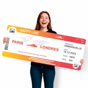 Faux billet de train a personnaliser en ligne ORANGE