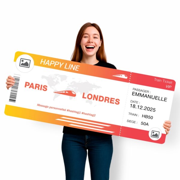 Faux billet de train a personnaliser en ligne ORANGE