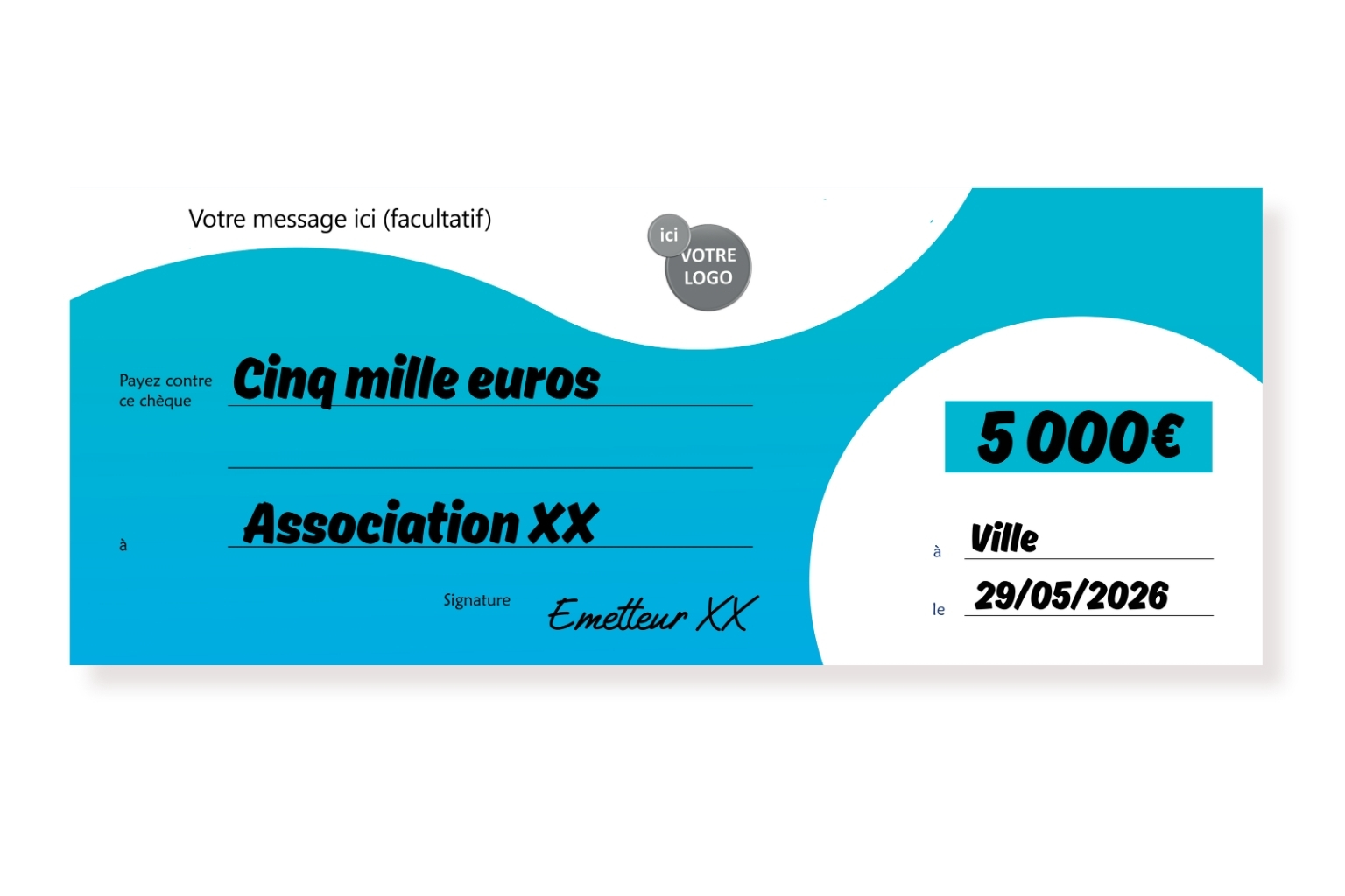 template-cheque-geant-personnalisable-imprimable bleu