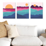 Set 3 tableaux - Colourful Waves