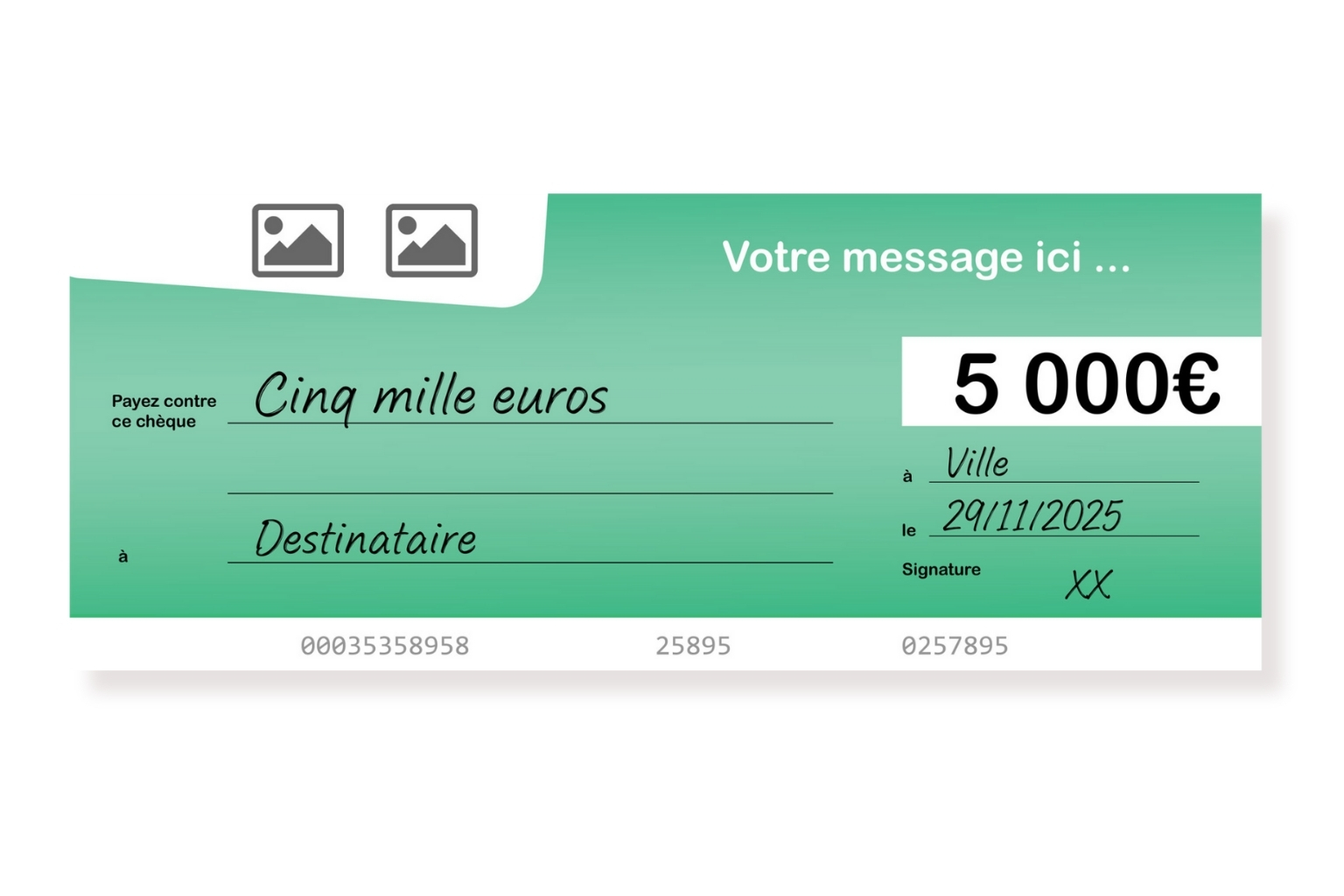 Creation-en-ligne-cheque-geant-personnalise-vert