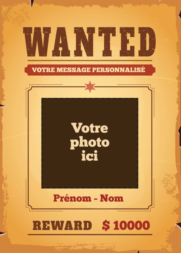 Affiche-Wanted-personnalisée