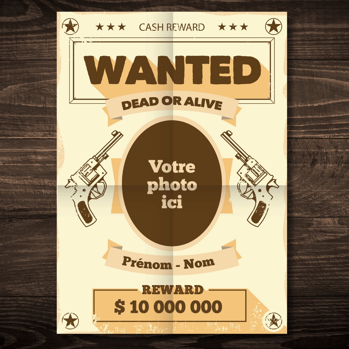 Poster Wanted Personnalisable en ligne