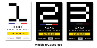 Impression banderoles hyrox Podium personnalisées