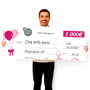 Cheque Octobre Rose geant a imprimer