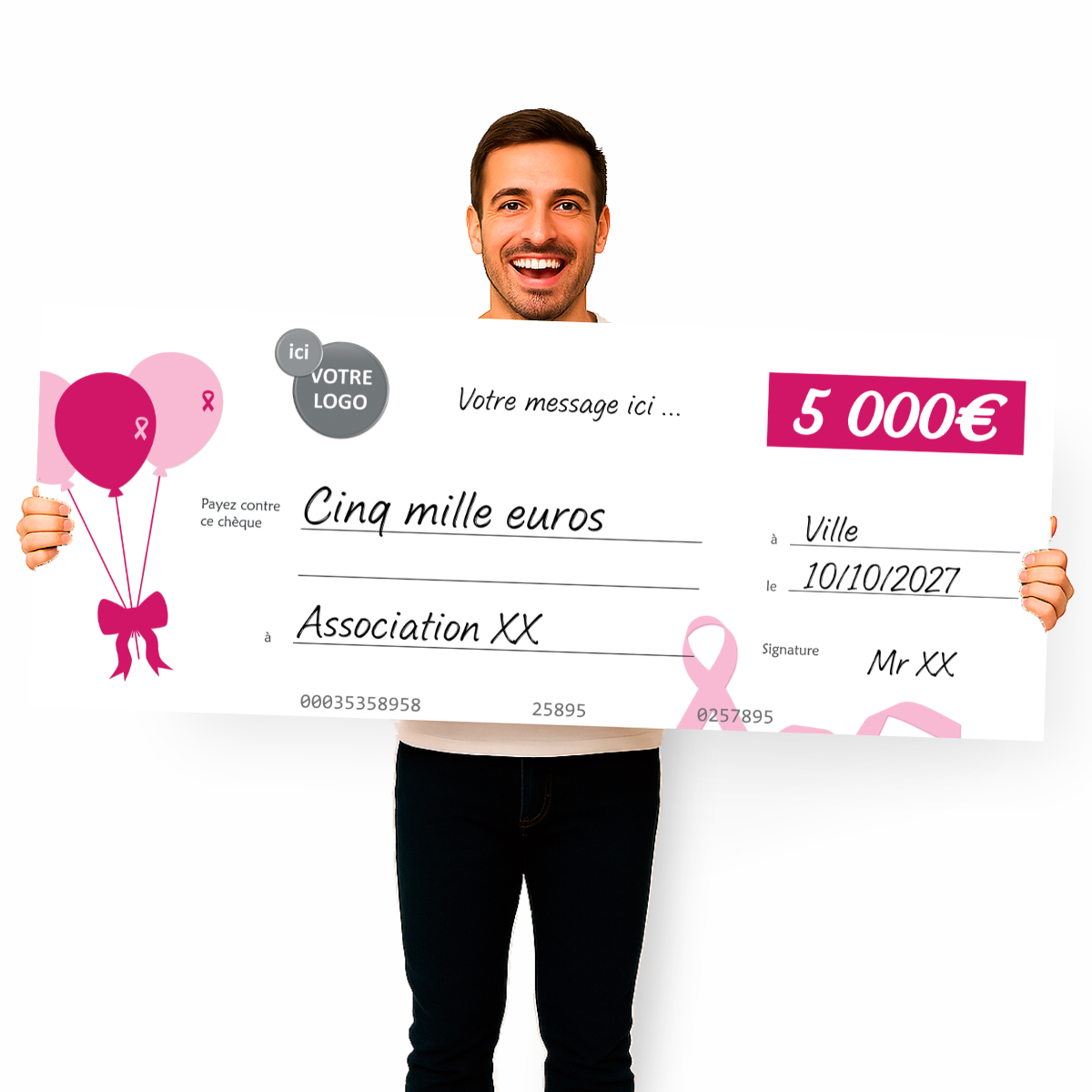 Cheque Octobre Rose geant a imprimer Cheque Octobre Rose geant a imprimer