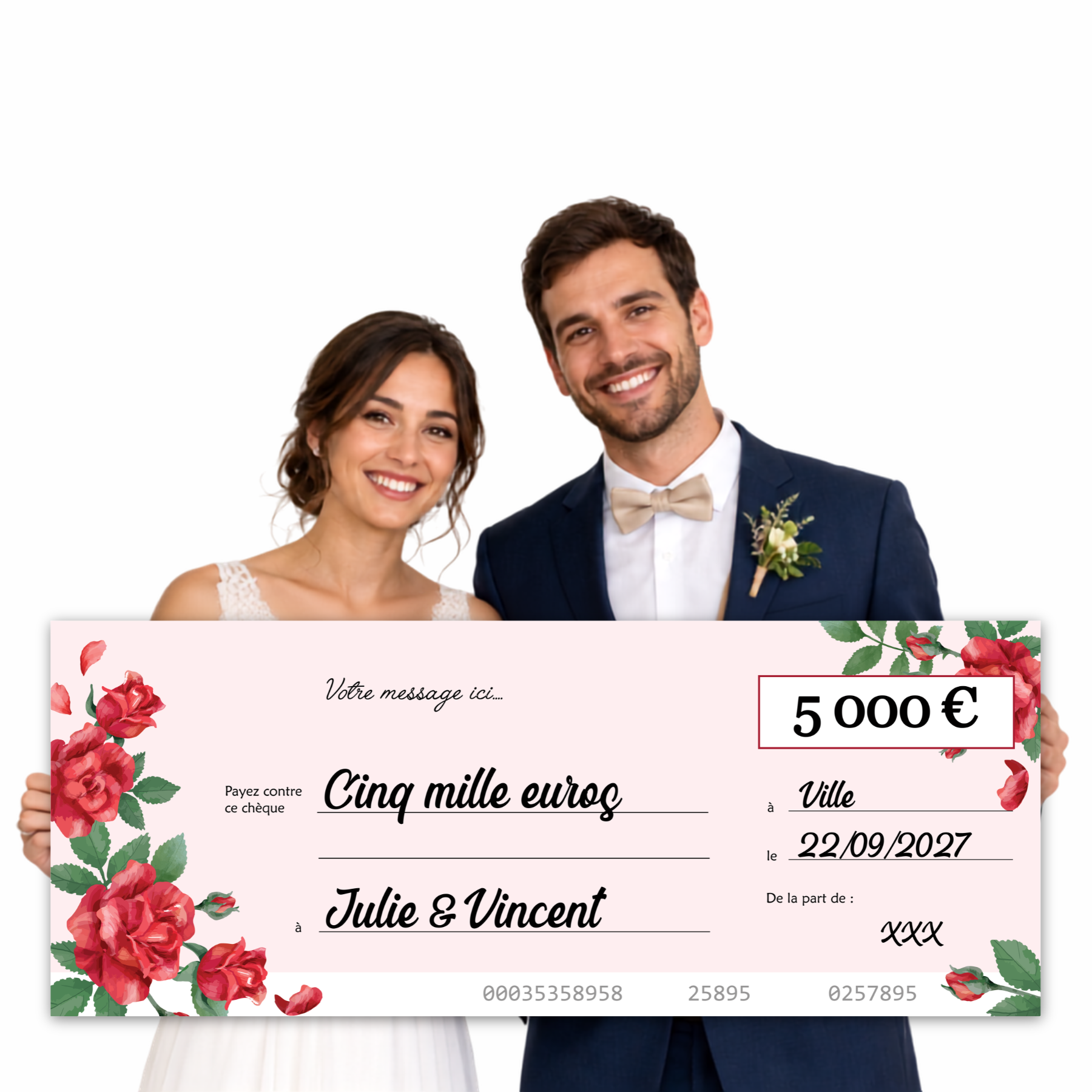 Cheque cadeau de mariage personnalise en ligne Cheque cadeau de mariage personnalise en ligne