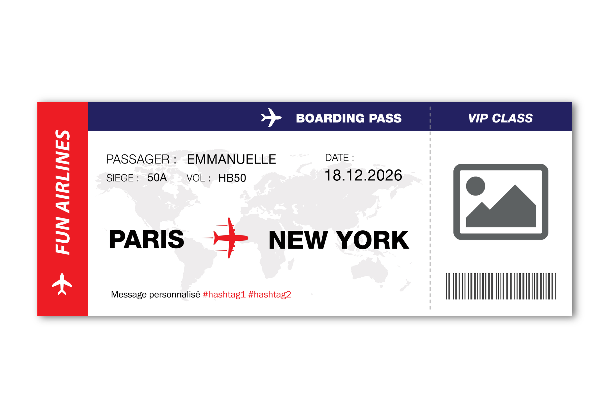 Faux billet d'avion geant a offir Faux billet d'avion geant a offir